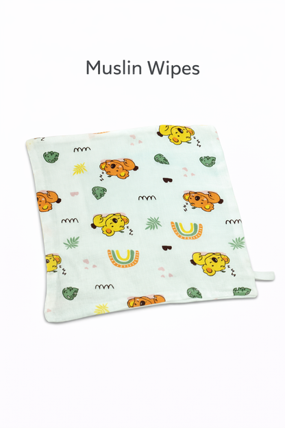 Kiddie Journey First Comfort Kit for Newborns | Muslin Jabla, Hooded Towel, Wipes, Nappy & Baby Sensory Rattle with Carry Bag (0–6 Months)